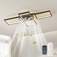 Garwarm 35" Dimmable Flush Mount Ceiling Fans with Light