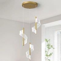 3 - Light LED Gold Cluster Pendant Light