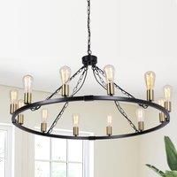 Black Chandelier Rustic Chandeliers Ceiling Light 100cm