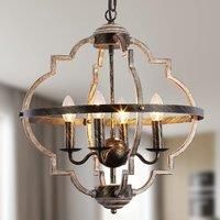 4-Light Farmhouse Orb Metal Pendant Light