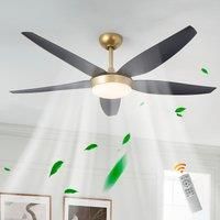132cm 5 - Blade Reversible Ceiling Fan With LED Light and Remote Control