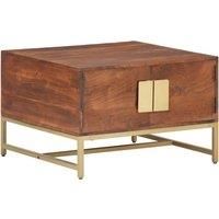 Coffee Table Honey Brown 67x67x45 cm Solid Acacia Wood