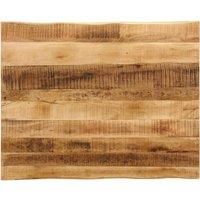 Table Top Live Edge 90x80x2.5 cm Solid Wood Rough Mango