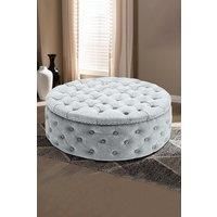Tufted Round Cocktail Footstool