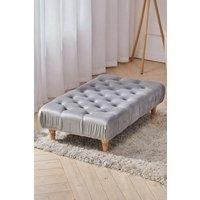 Velvet Tufted Rectangle Footstool