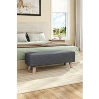 81cm W Rectangular Footrest with Solid Wooden Legs
