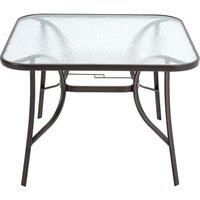 Outdoor Tempered Glass Garden Dining Table