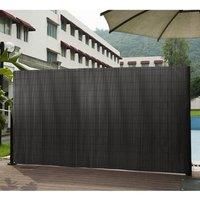 1.5*3M Dark Grey PVC Privacy Decorative Fences