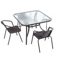 Square 2 - Person 105Cm Long Dining Bistro Set
