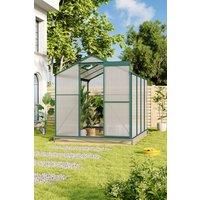 Aluminium Hobby Greenhouse with Base and Window Opening
