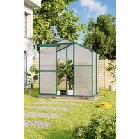 Aluminium Hobby Greenhouse with Base and Window Opening