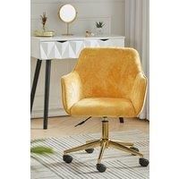 Velvet Upholstered Home Office Swivel Chair