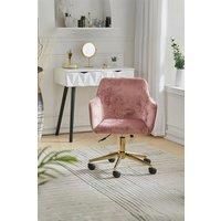 Velvet Upholstered Home Office Swivel Chair