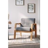 Upholstered Armchair with Wood Frame