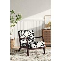 Leopard Print Velvet Upholstered Armchair