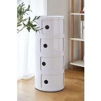 4-Tiered Plastic Storage Drawer Unit