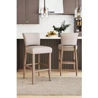 Set of 2 Linen upholstered Bar Stool