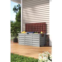 Large Plastic Garden Storage Box with Wheels