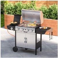 5-Burner Gas Gill Outdoor Gas Burner with Side Burner