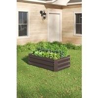 Galvanized Steel Square Raised Garden Bed Planter Box