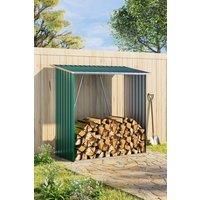 Garden Outdoor Metal Firewood Log Storage Shed