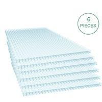 6Pcs Clear Polycarbonate Sheets for Greenhouse Covering