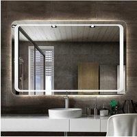 Wall Mounted Bathroom Mirror With LED Lights