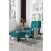 Modern Leisure Arm Chair with Footstool