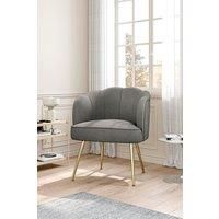 Shell-shaped Armchair Petal Backrest with Metal Legs