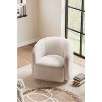 Swivel Tub Chair Boucle Upholstered Single Sofa