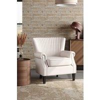 Upholstered Armchair With Nailhead Trims