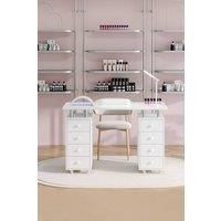 8-drawers Manicure Station Nail Beauty Table on Wheels