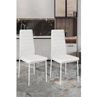 Armless High Back Dining Chairs Set of 2