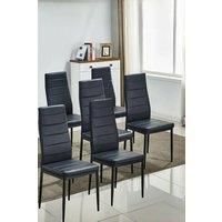 Armless High Back Dining Chairs Set of 6
