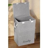 Large Capacity Foldable Home Laundry Baskets Laundry Hamper with Lid and Rope Handles