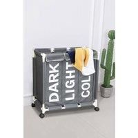 Large 3 Bin Laundry Hamper Laundry Baskets Laundry Sorter with Wheels