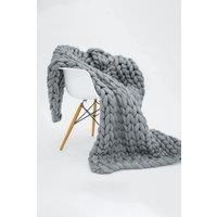 100cm L x 80cm W Office Chunky Knitted Nap Blanket Home Decor Sofa Throw Blanket