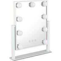 Livingandhome Hollywood Vanity Mirror With 9 Led Bulbs, 3 Color Lighting Modes,30.5X35.5Cm
