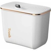 Livingandhome White Kitchen Trash Bin 26.6X14.8Cm