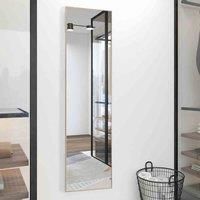 LivingandHome Living and Home Modern Full Length Mirror Foldable Frame Standing Floor Mirror-gold 37X147Cm