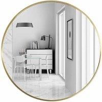 Livingandhome Nordic Wall Hanging Bathroom Mirror 70Cm 70X5.5Cm