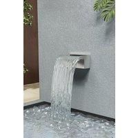 20cm Back Entry Waterfall Pool Fountain Garden Stainless Steel Wall-Mounted Water Blade