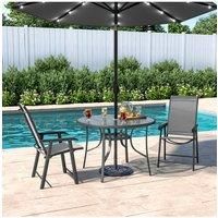 2 Person Patio Garden Dining Set With Umbrella