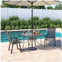 2 Person Patio Garden Dining Set With Umbrella