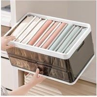 Folding Clothes Organiser Wardrobe Drawer Storage Box with Dividers