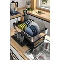 Stainless Steel Dish Drainer Rack Kitchen Organiser