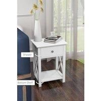 One Drawer Wooden Bedside Table