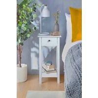 One Drawer Wooden Slim Side Table