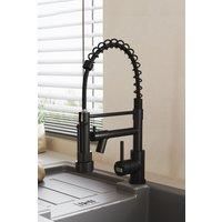 Stainless Steel Kitchen Faucet with Pull Down Spring Spout and Pot Filler
