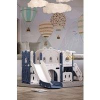 Children Playset with Slide Basket Hoop Indoor Toddler Playground